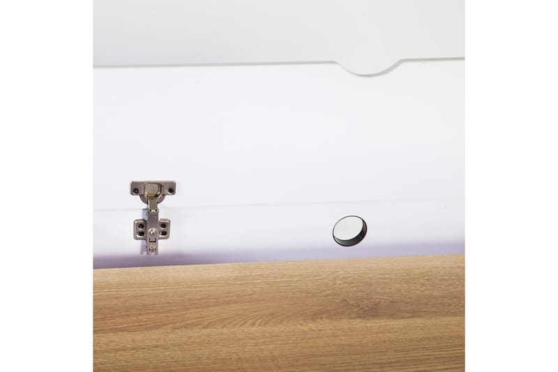 Studious Skrivebord 90 cm med Opbevaring 2 Skuffer - Grå/Træ/Natur/Hvid - Skrivebord