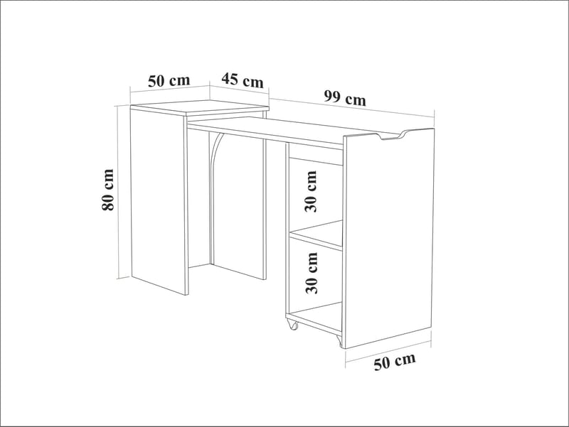 Study Desk Homitis - Møbler - Borde - Kontorbord - Skrivebord