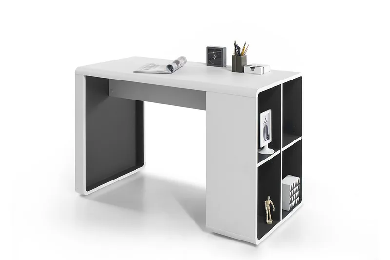 Tadeo Arkivskab - Hvid/Grå - Møbler - Borde - Kontorbord - Skrivebord