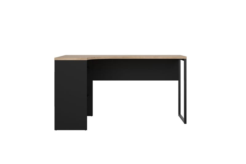 Taketo Hjørneskrivebord 145 cm - Mørkegrå/Natur - Møbler - Borde - Kontorbord - Skrivebord - hjørneskrivebord