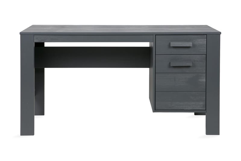 Tenney Computerbord 141 cm med Opbevaring Skuffe + Skab - Stålgrå - Møbler - Borde - Kontorbord - Skrivebord