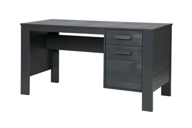 Tenney Computerbord 141 cm med Opbevaring Skuffe + Skab - Stålgrå - Møbler - Borde - Kontorbord - Skrivebord