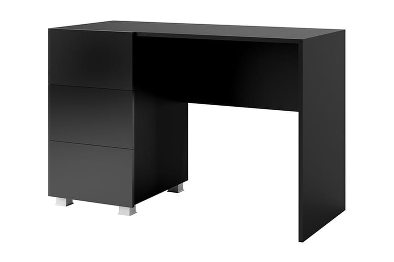 Tessan Skrivebord 110 cm med Opbevaring - Sort - Møbler - Borde - Kontorbord - Skrivebord