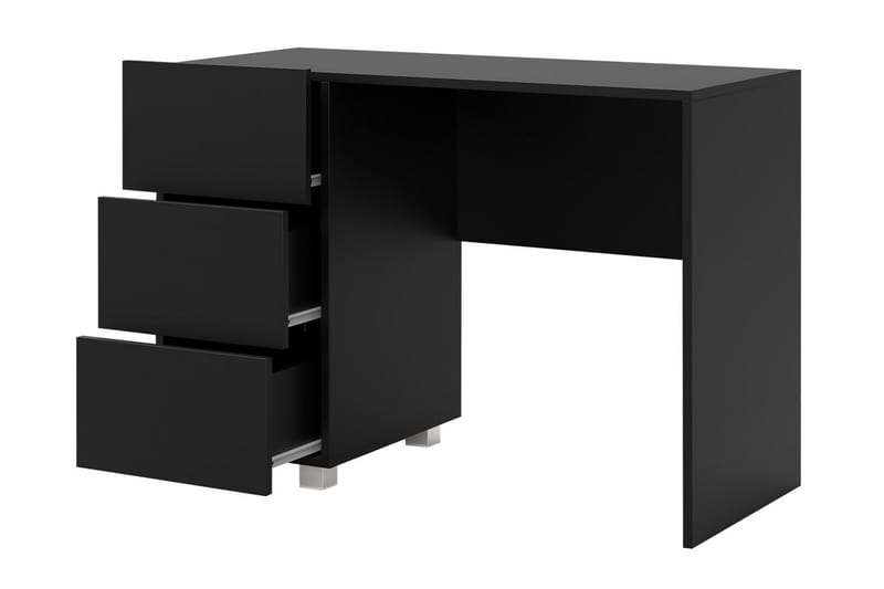 Tessan Skrivebord 110 cm med Opbevaring - Sort - Skrivebord