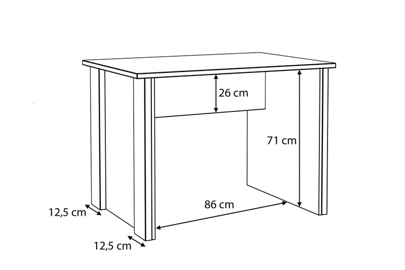 Torelles Skrivebord 103 cm - Brun/Grå - Skrivebord