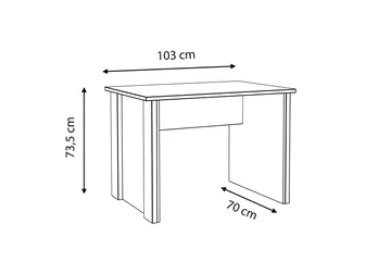 Torelles Skrivebord 103 cm - Brun/Grå - Møbler - Borde - Kontorbord - Skrivebord