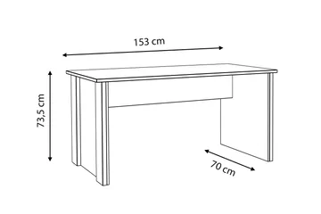 Torelles Skrivebord 153 cm - Brun / grå - Møbler - Borde - Kontorbord - Skrivebord