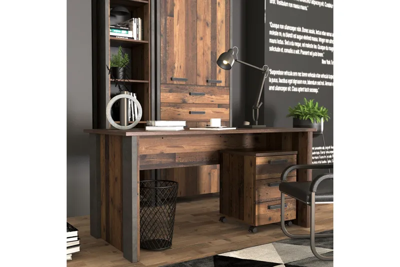 Torelles Skrivebord 153 cm - Brun / grå - Møbler - Borde - Kontorbord - Skrivebord