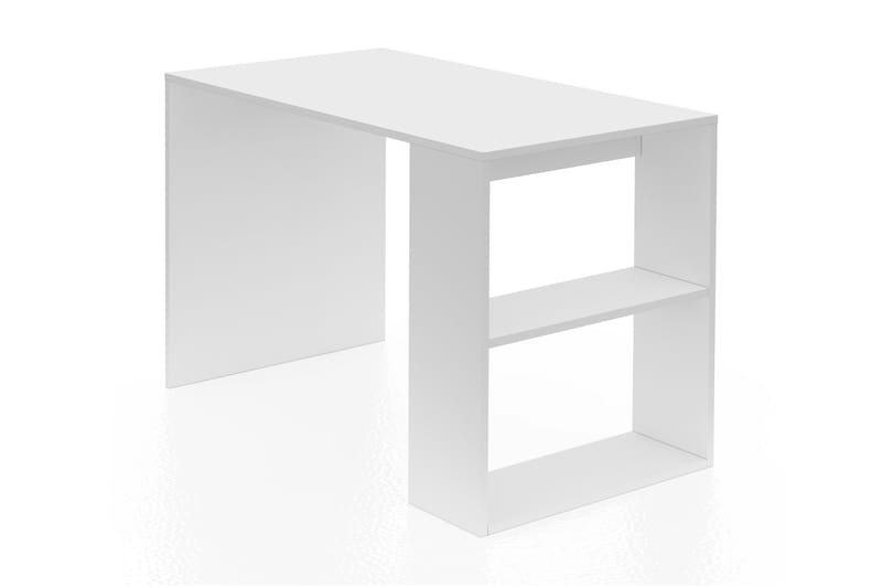 Ulvsryd Skrivebord 112 cm med Opbevaring Hylder - Hvid - Skrivebord
