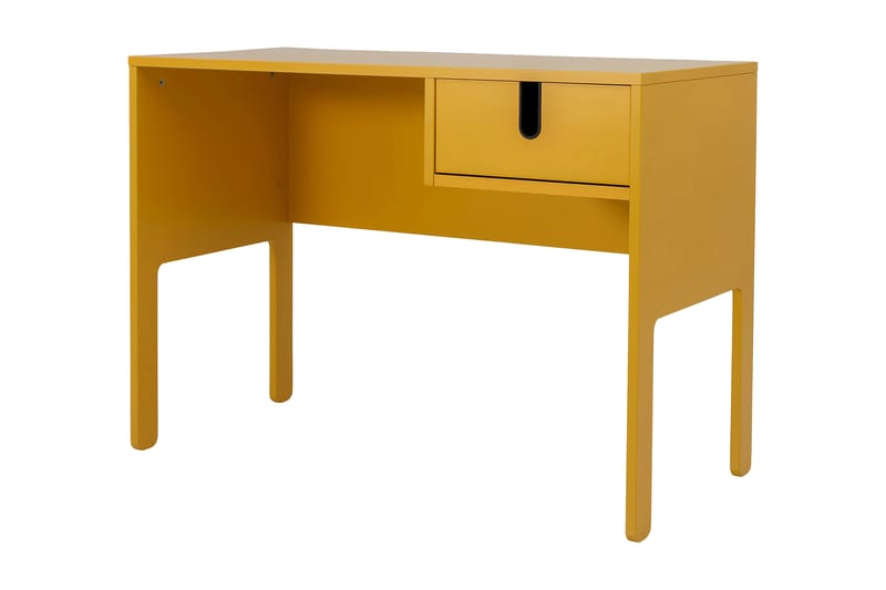 Uno Skrivebord 105 cm med Opbevaring Skuffe Gul - Tenzo - Skrivebord