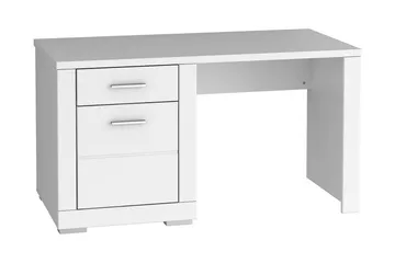 Uzayr Skrivebord 138 cm med Opbevaring Hylde + Skab - Hvid - Møbler - Borde - Kontorbord - Skrivebord