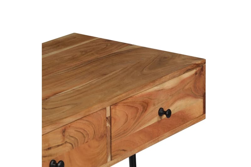 Vægmonteret Skrivebord Massivt Akacietræ 90 X 40 X 170 Cm - Brun - Skrivebord