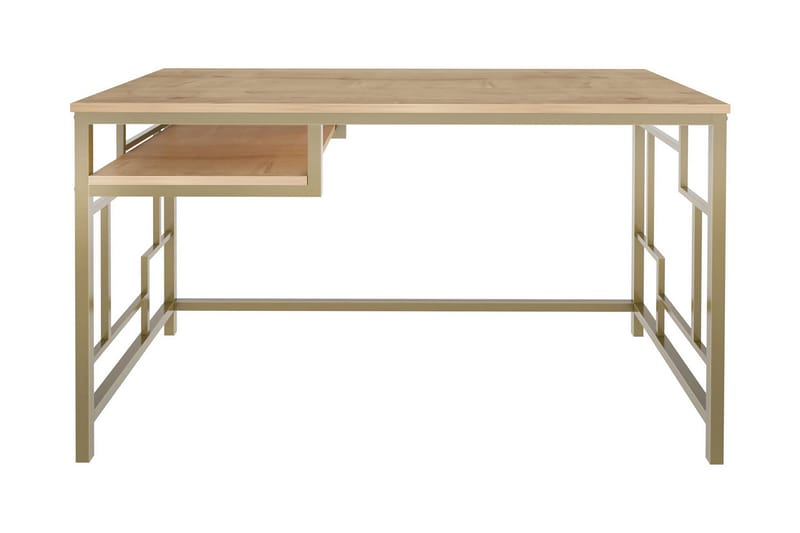 Vinresk Skrivebord 60x74,8x120 cm - Guld/Brun - Skrivebord