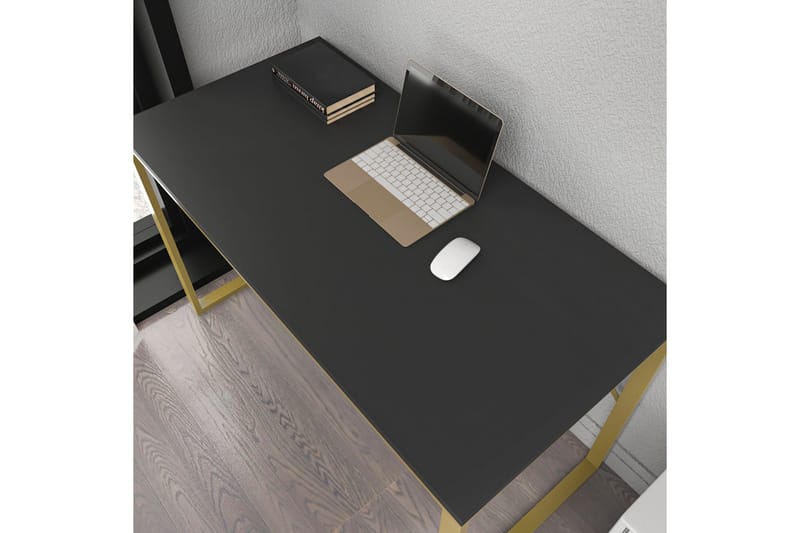 Vinresk Skrivebord 60x74x120 cm - Guld/Antracit - Møbler - Borde - Kontorbord - Skrivebord