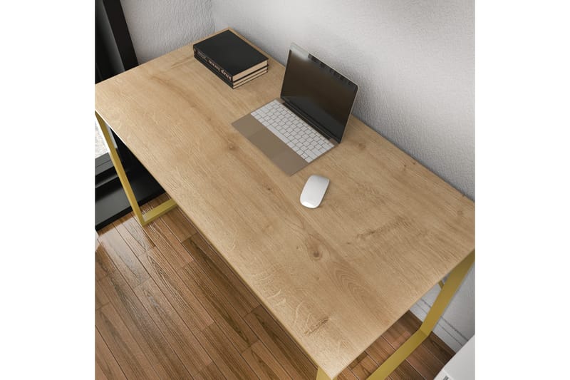 Vinresk Skrivebord 60x74x120 cm - Guld/Brun - Møbler - Borde - Kontorbord - Skrivebord