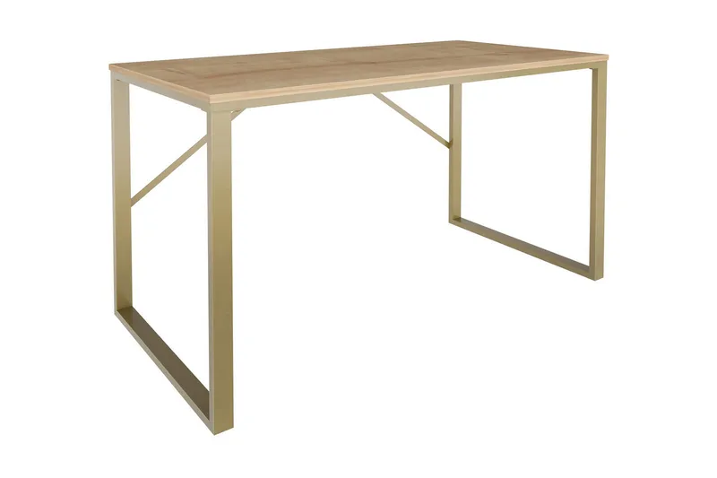 Vinresk Skrivebord 60x74x120 cm - Guld/Brun - Møbler - Borde - Kontorbord - Skrivebord