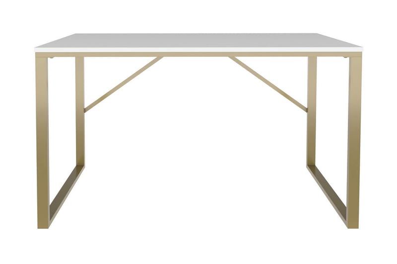 Vinresk Skrivebord 60x74x120 cm - Guld/Hvid - Møbler - Borde - Kontorbord - Skrivebord