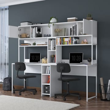 Skrivebord Wallxpert Dara (210 x 170,5 x 50 cm) Hvid - Hvid - Møbler - Borde - Kontorbord - Skrivebord