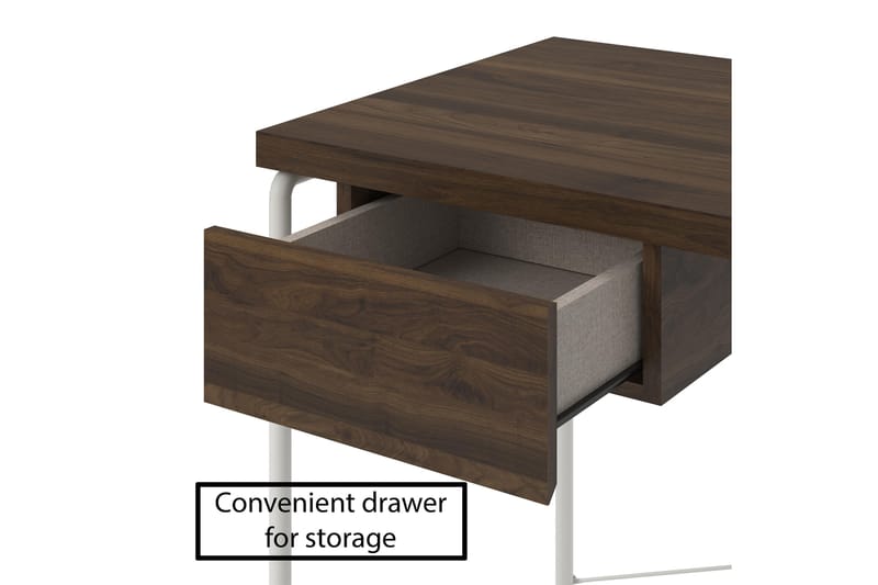 Webster Skrivebord 107 cm med Opbevaring Skuffe Valnøddebrun - Novogratz - Skrivebord