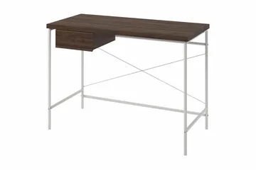 Webster Skrivebord 107 cm med Opbevaring Skuffe Valnøddebrun - Novogratz - Møbler - Borde - Kontorbord - Skrivebord