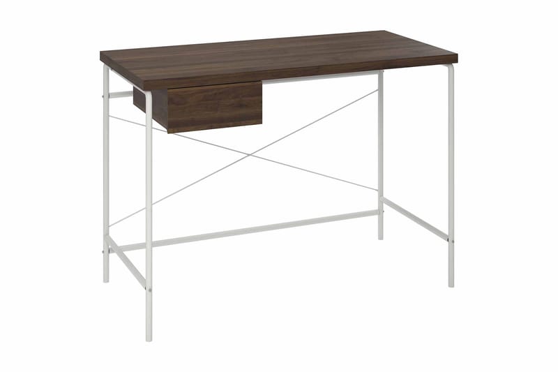 Webster Skrivebord 107 cm med Opbevaring Skuffe Valnøddebrun - Novogratz - Møbler - Borde - Kontorbord - Skrivebord