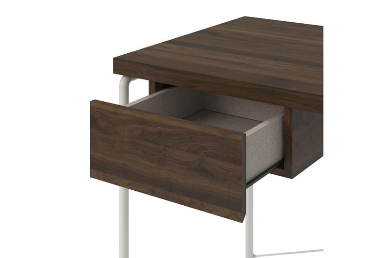 Webster Skrivebord 107 cm med Opbevaring Skuffe Valnøddebrun - Novogratz - Møbler - Borde - Kontorbord - Skrivebord