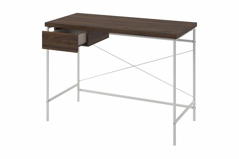 Webster Skrivebord 107 cm med Opbevaring Skuffe Valnøddebrun - Novogratz - Møbler - Borde - Kontorbord - Skrivebord