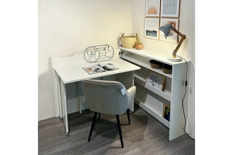 White - Møbler - Borde - Kontorbord - Skrivebord - hjørneskrivebord