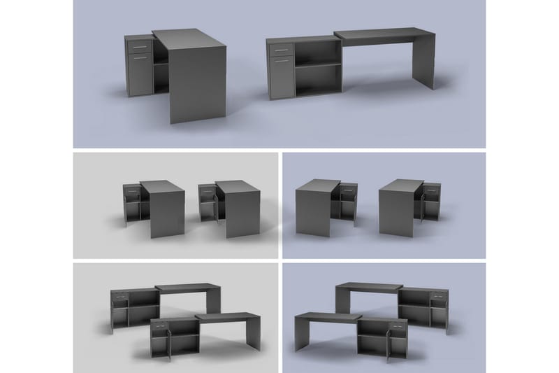 Wickston Skrivbord 120 cm Anthracite - Møbler - Borde - Kontorbord - Skrivebord