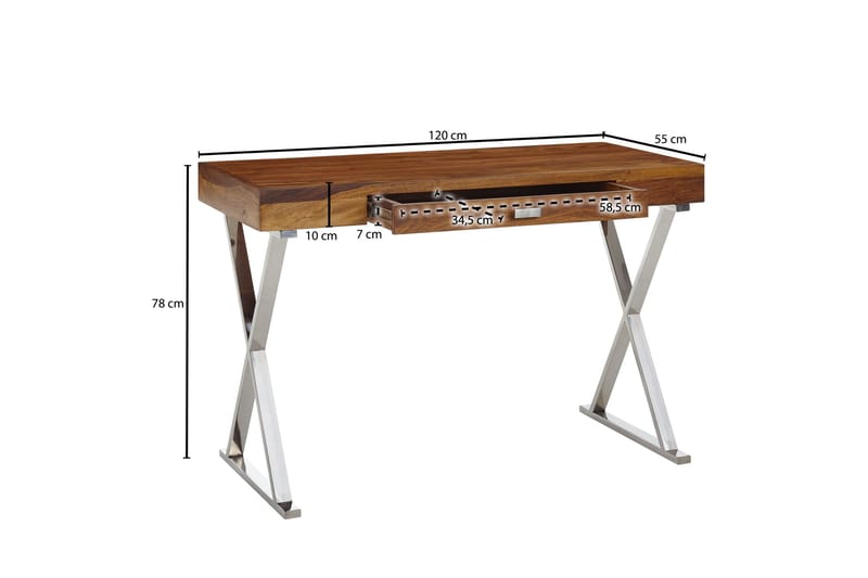 Wilhem Skrivebord 120 cm Rektangulær - Natur - Møbler - Borde - Kontorbord - Skrivebord