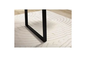Skrivebord Wohnling Massivt træ kant metalben landhus Sort, Lige, 180x90 cm - Sort, Lige, 180x90 cm - Møbler - Borde - Kontorbord - Skrivebord