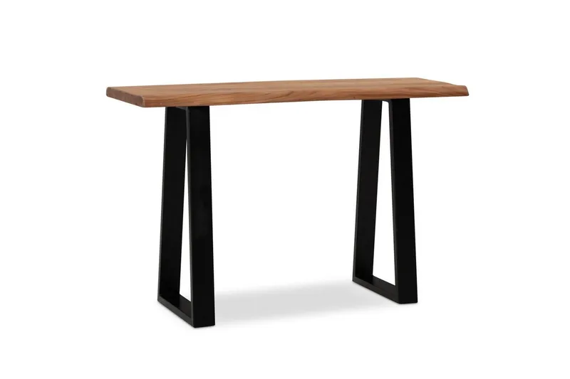 Skrivebord Wohnling Massivt træ med trækant metalramme, undefined