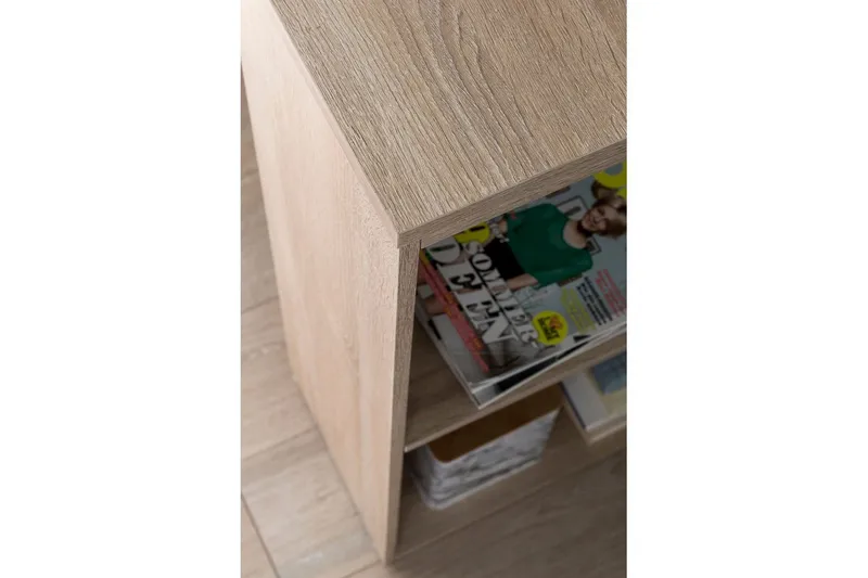 Skrivebord Wohnling med hylde 120x120x53 cm i træ, moderne stil Sonoma - Sonoma - Møbler - Borde - Kontorbord - Skrivebord