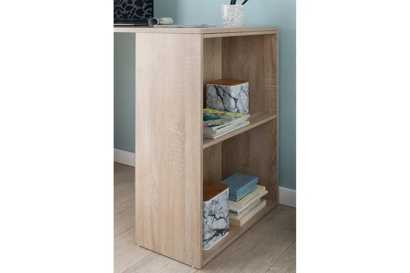 Skrivebord Wohnling med hylde 120x120x53 cm i træ, moderne stil Sonoma - Sonoma - Møbler - Borde - Kontorbord - Skrivebord