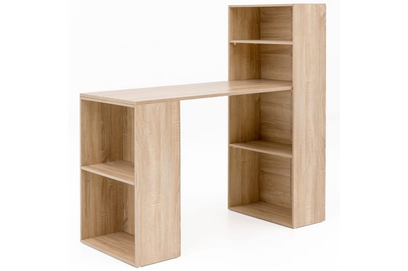 Skrivebord Wohnling med hylde 120x120x53 cm i træ, moderne stil Sonoma - Sonoma - Møbler - Borde - Kontorbord - Skrivebord