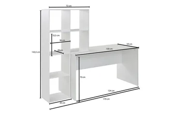 Skrivebord Wohnling med opbevaringsreol 170 cm moderne - Møbler - Borde - Kontorbord - Skrivebord