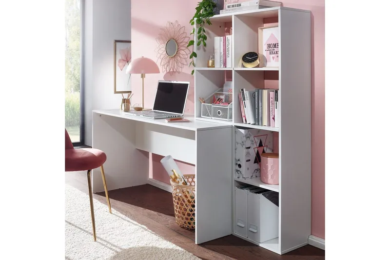Skrivebord Wohnling med opbevaringsreol 170 cm moderne - Møbler - Borde - Kontorbord - Skrivebord