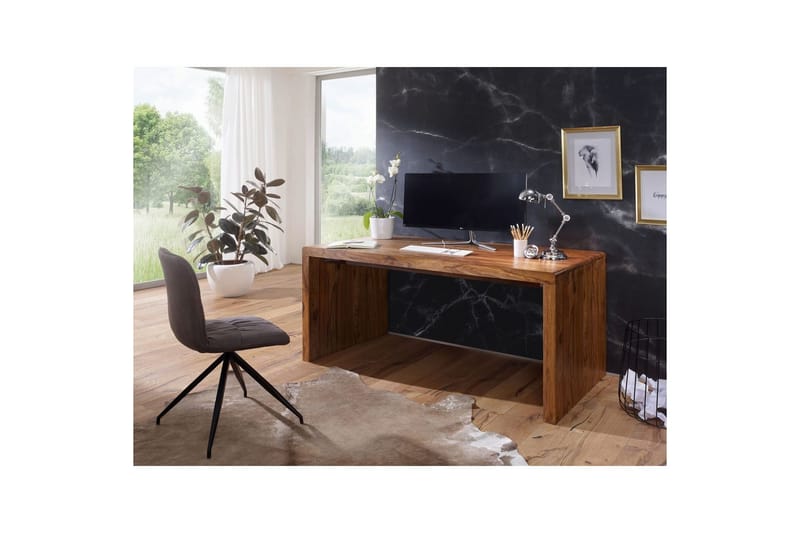 Skrivebord Wohnling Solidtræ ben landstil 200x100 cm, Rosentræ - 200x100 cm, Rosentræ - Møbler - Borde - Kontorbord - Skrivebord