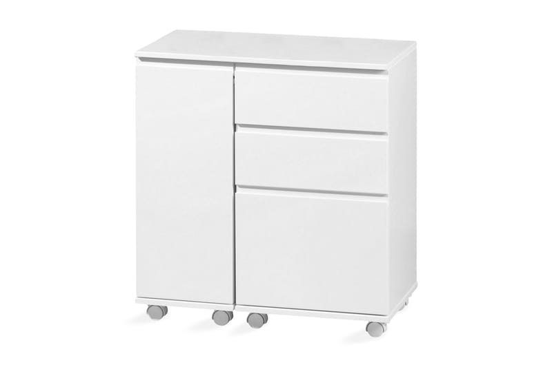 Zajic Computerbord 121 cm på Hjul - Hvid - Møbler - Borde - Kontorbord - Skrivebord