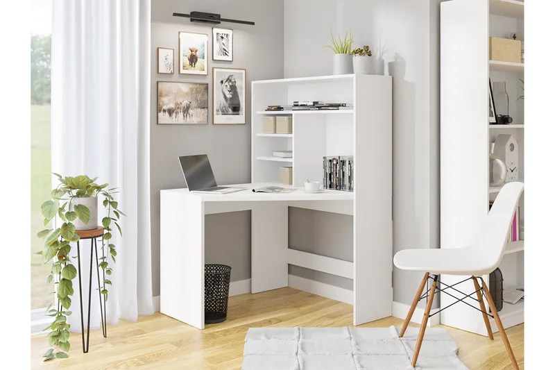 Zayden Skrivebord 101 cm - Hvid - Møbler - Borde - Kontorbord - Skrivebord