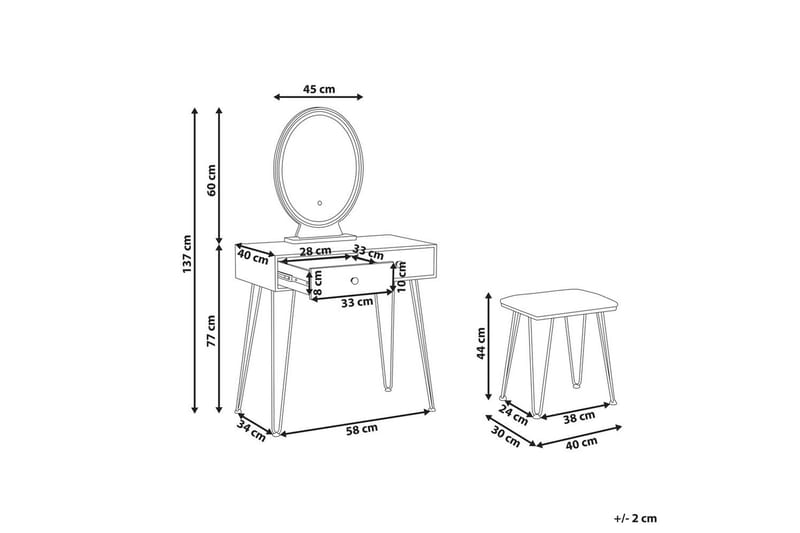 Sminkebord Loix - Møbler - Borde - Kontorbord - Skrivebord