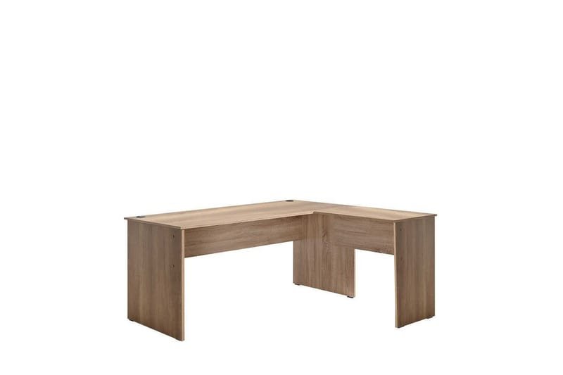 Soonam Skrivebord 160x144 cm - Lysebrun - Møbler - Borde - Kontorbord - Skrivebord