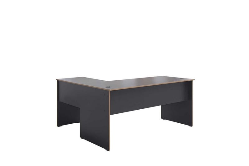 Soonam Skrivebord 160x144 cm - Rødbrunt træ/Antracit - Møbler - Borde - Kontorbord - Skrivebord