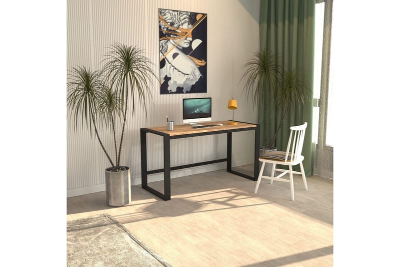 Sorix Skrivebord 55x122 cm - Natur/Sort - Møbler - Borde - Kontorbord - Skrivebord