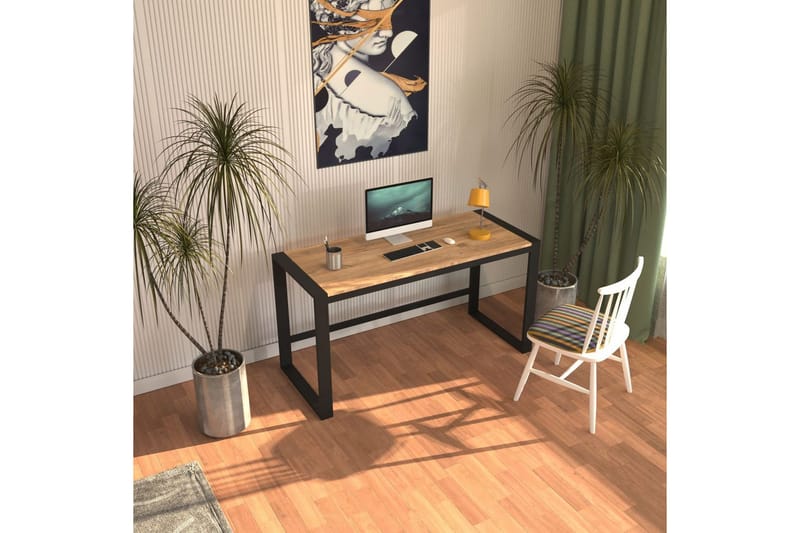 Sorix Skrivebord 55x122 cm - Natur/Sort - Møbler - Borde - Kontorbord - Skrivebord