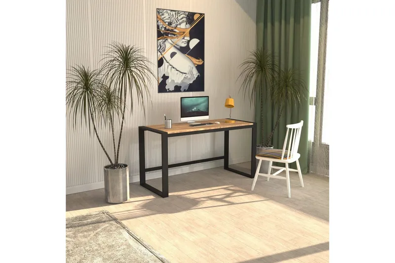 Sorix Skrivebord 55x152 cm - Sort/Natur - Møbler - Borde - Kontorbord - Skrivebord