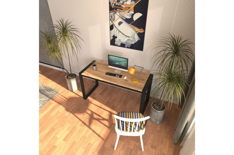 Sorix Skrivebord 55x152 cm - Sort/Natur - Møbler - Borde - Kontorbord - Skrivebord