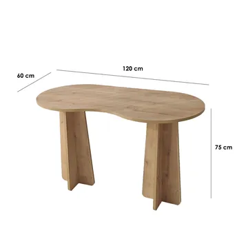 Soryn skrivebord 120 cm - Safir Eg - Møbler - Borde - Kontorbord - Skrivebord