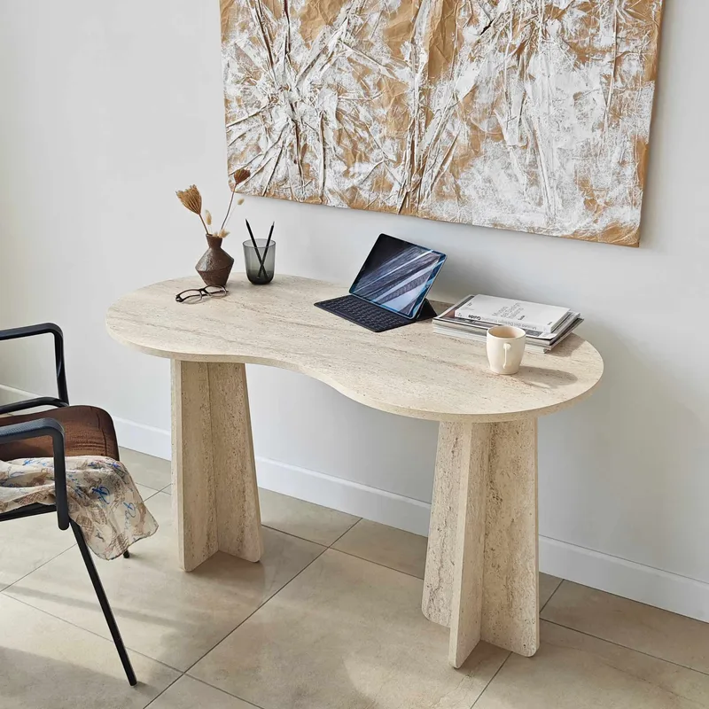 Soryn skrivebord 120 cm - Travertin - Møbler - Borde - Kontorbord - Skrivebord