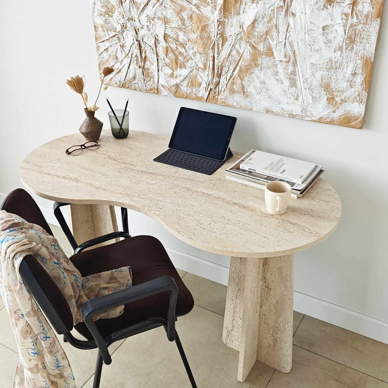 Soryn skrivebord 120 cm - Travertin - Møbler - Borde - Kontorbord - Skrivebord